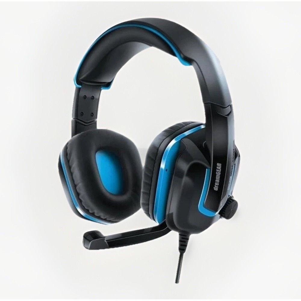 dreamGEAR GRX-440 Wired Headset for Nintendo Switch Lite/PS4/Xbox One Blue Black